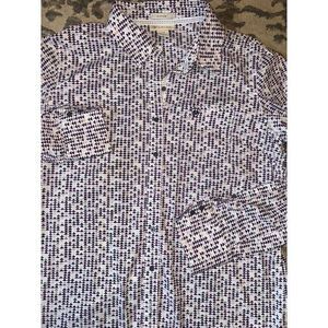 Ariat women's purple, button-down, collared‎ shirt, size large